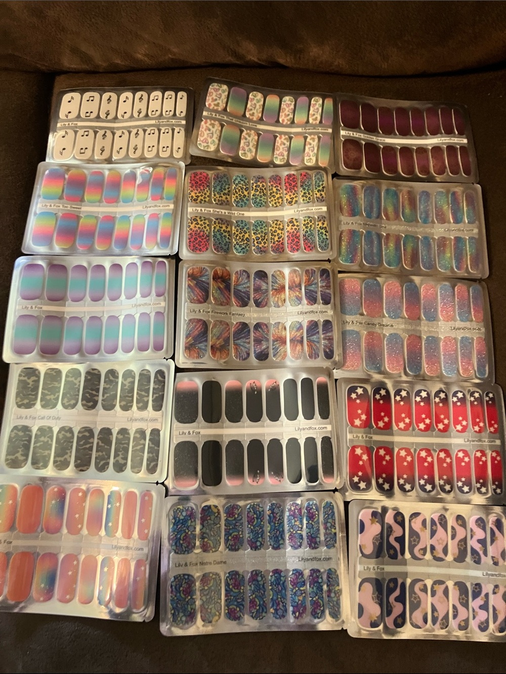 Salon quality nail wraps set of 15.